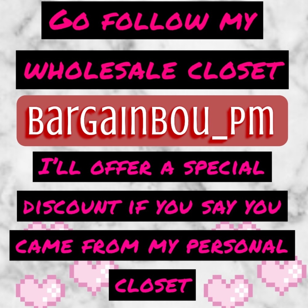 Follow my Wholesale Closet @bargainbou_pm